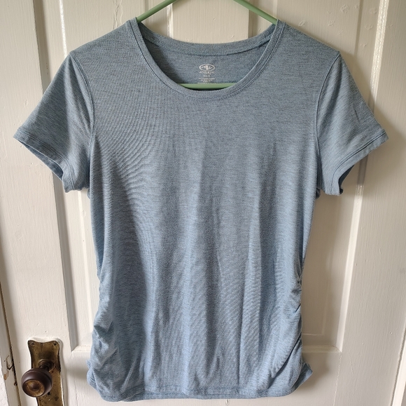 Athletic Works Tops - Athletic Works Women's Medium Light Blue Short-sleeve Top Cinch Sides